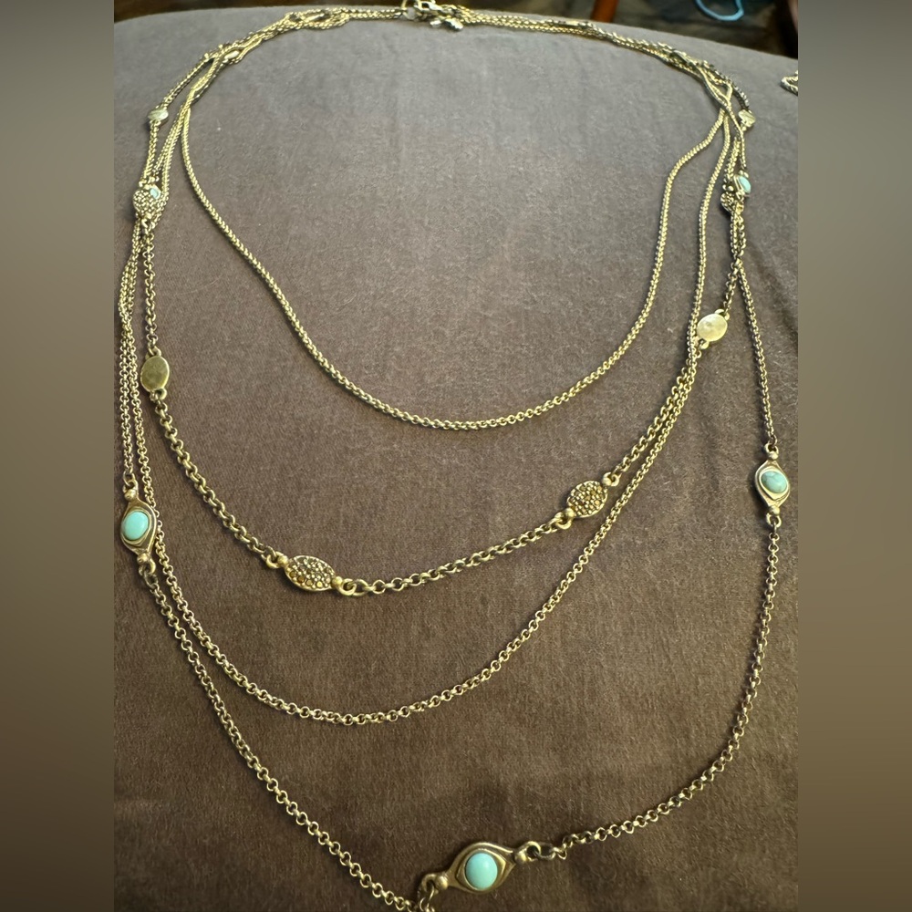 Lot of Four Lucky Brand layer necklaces
